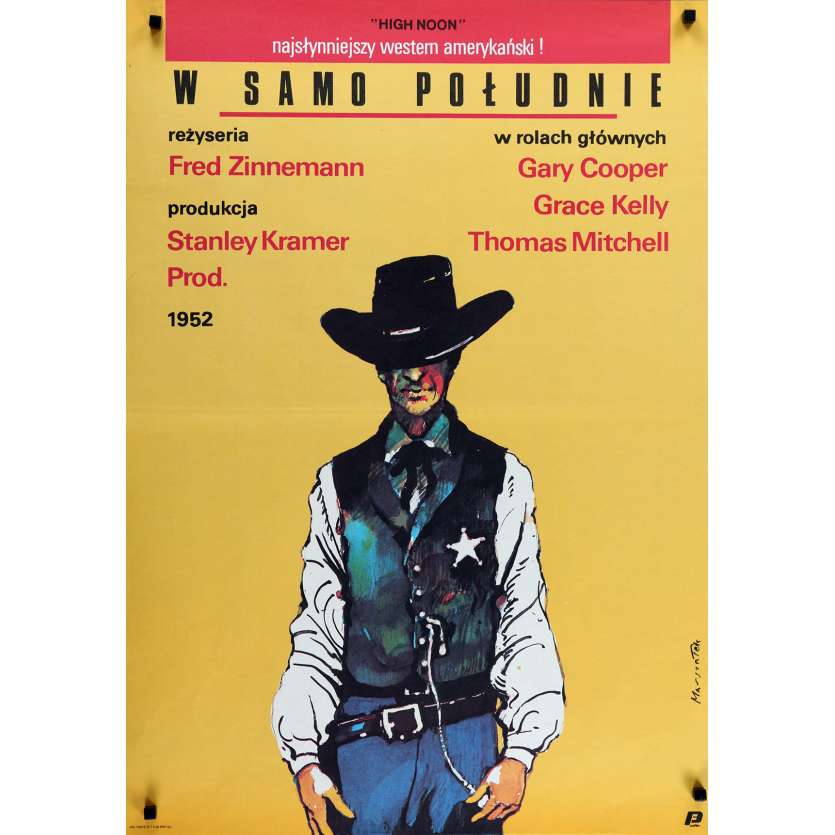 HIGH NOON Original Movie Poster  - 29x40 in. - R1980 - Fred Zinnemann, Gary Cooper