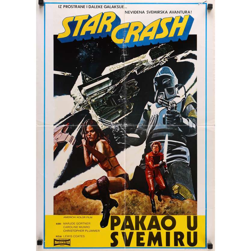 STARCRASH Original Movie Poster - 20x27 in. - 1978 - Luigi Cozzi, Caroline Munroe