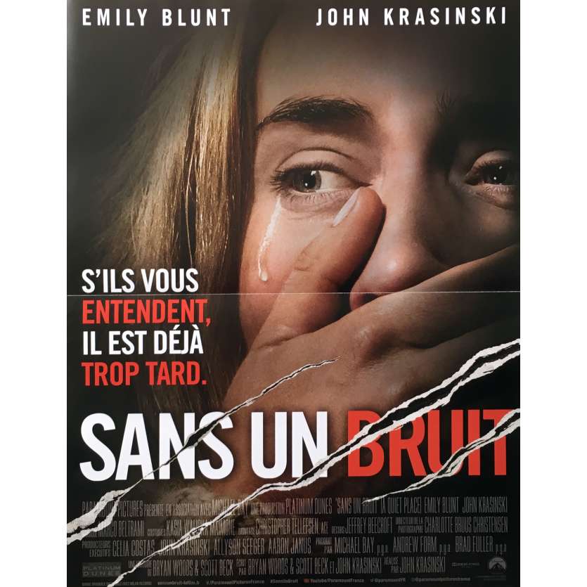SANS UN BRUIT Affiche de film - 40x60 cm. - 2018 - Emily Blunt, John Krasinski