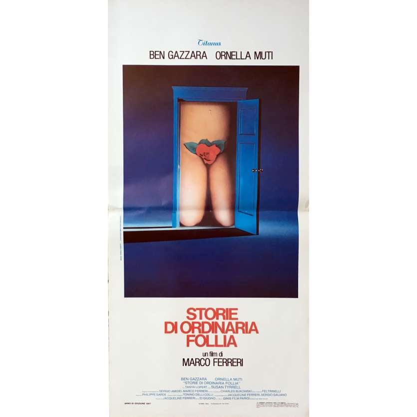 TALES OF ORDINARY MADNESS Original Movie Poster - 13x28 in. - 1981 - Marco Ferreri, Ornella Muti