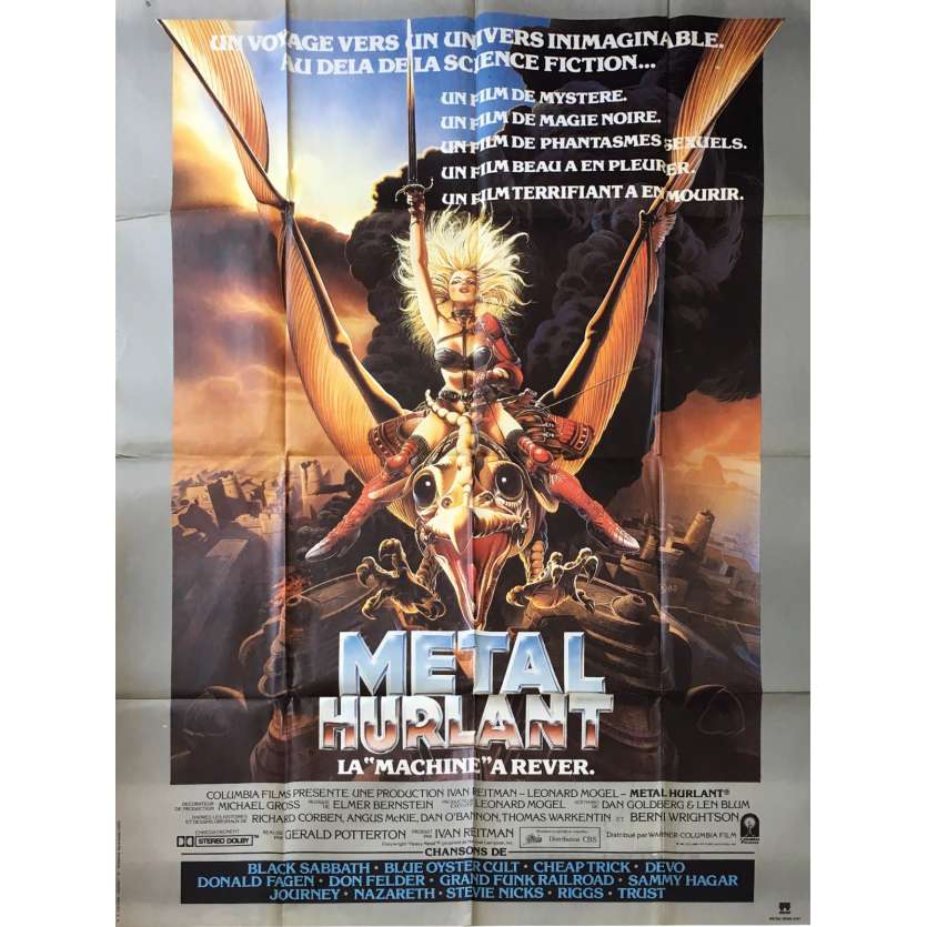METAL HURLANT Affiche de film  - 120x160 cm. - 1981 - John Candy, Gerald Potterton
