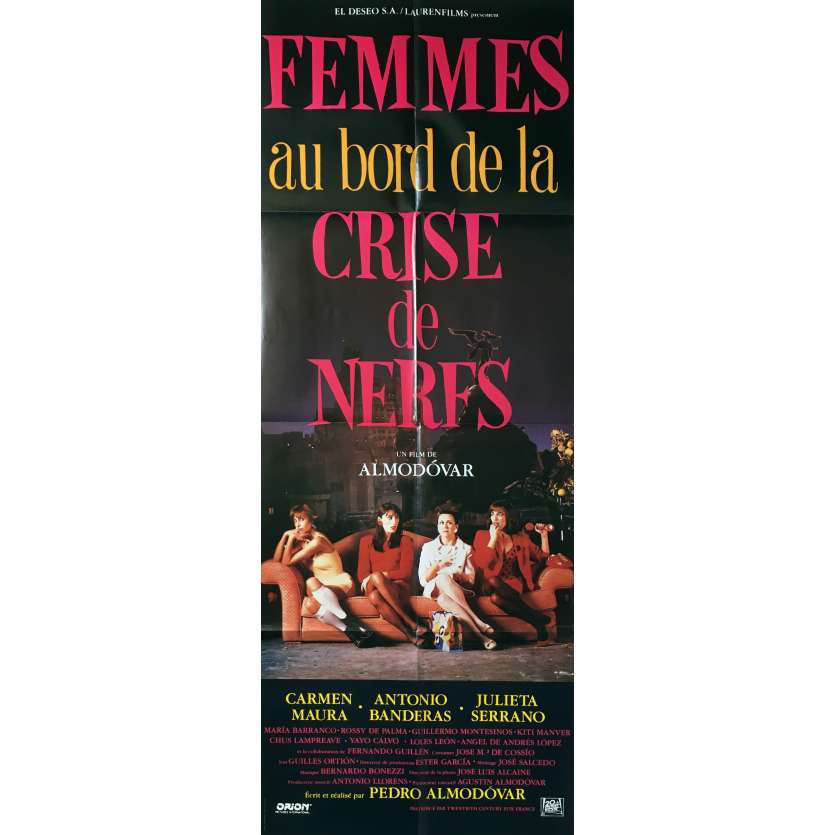 WOMEN ON A VERGE OF A NERVOUS BREAKDOWN Original Movie Poster - 23x63 in. - 1988 - Pedro Almodóvar, Carmen Maura