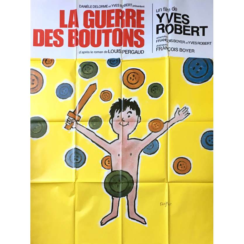 LA GUERRE DES BOUTONS Affiche de film 120x160 - R1980 - Jacques Dufilho, Yves Robert