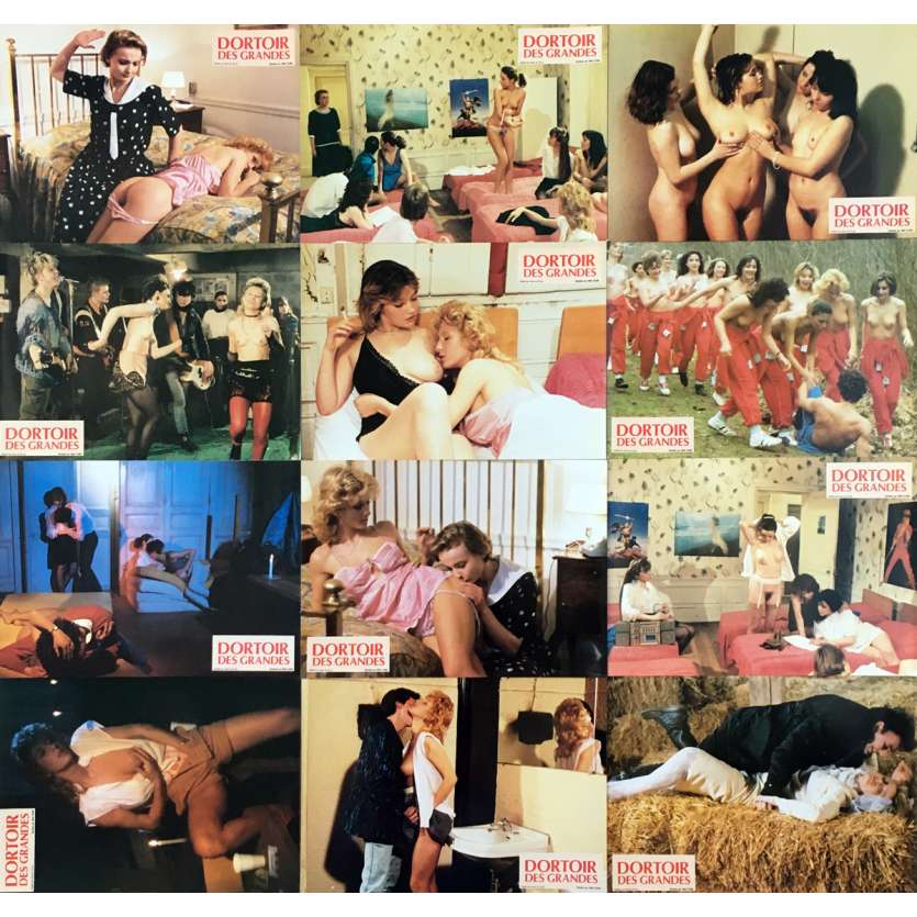 COLLEGE DORMITORY Original Lobby Cards - 9x12 in. - 1984 - Pierre Unia, Isabelle Legrand