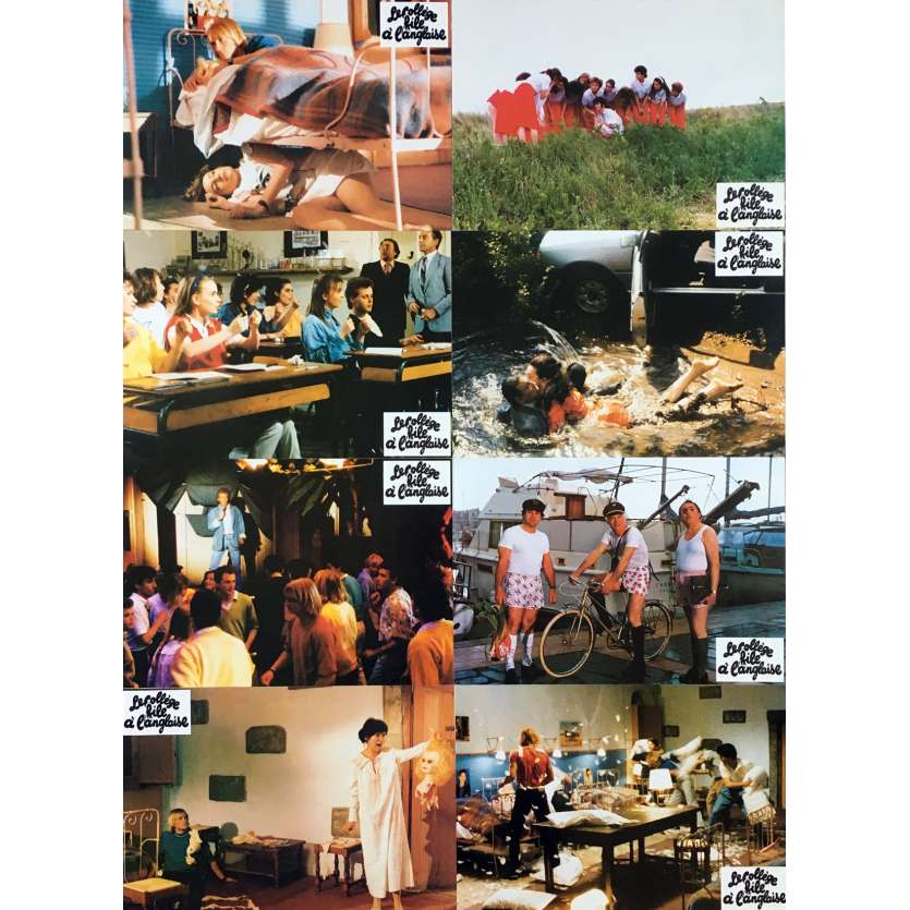 LE COLLEGE FILE A L'ANGLAISE Photos de film x8 - 21x30 cm. - 1986 - Anne Ludovik, Armand Isnard