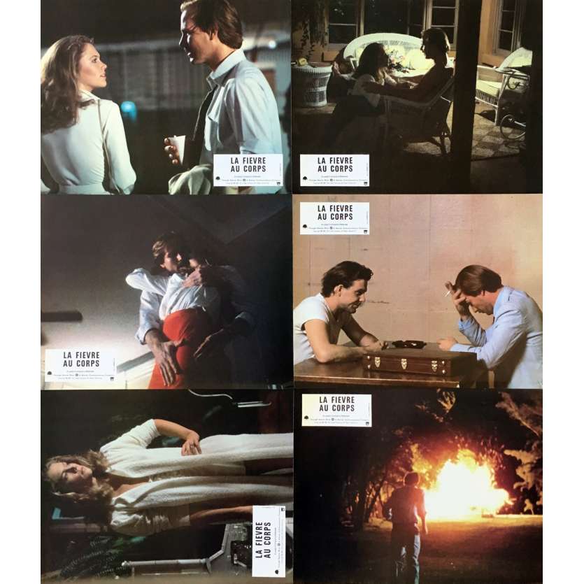 LA FIEVRE AU CORPS Photos de film x6 - 21x30 cm. - 1981 - William Hurt, Lawrence Kasdan