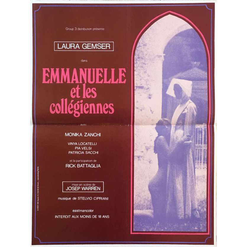 EMMANUELLE ET LES COLLEGIENNES Affiche de film - 40x60 cm. - 1977 - Laura Gemser, Josep Warren