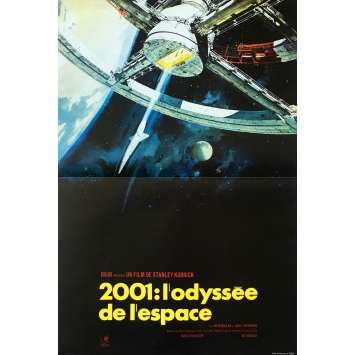 2001 A SPACE ODYSSEY French Movie Poster 15x21 - R1990 - Stanley Kubrick, Keir Dullea