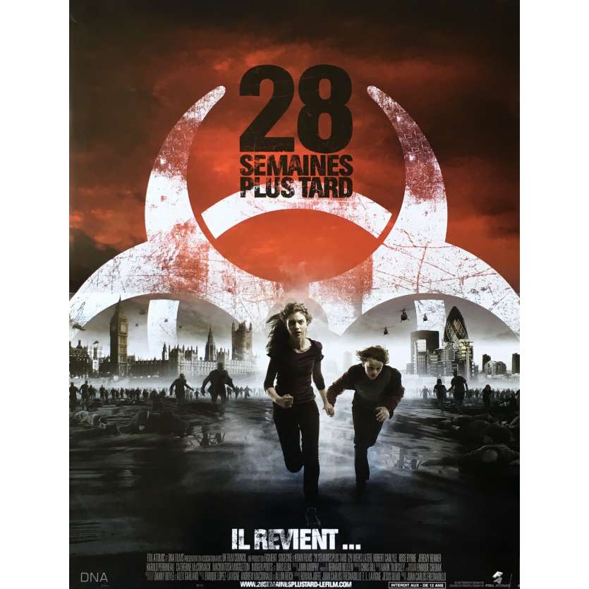 28 WEEKS LATER Original Movie Poster  - 15x21 in. - 2007 - Juan Carlos Fresnadillo, Robert Carlyle
