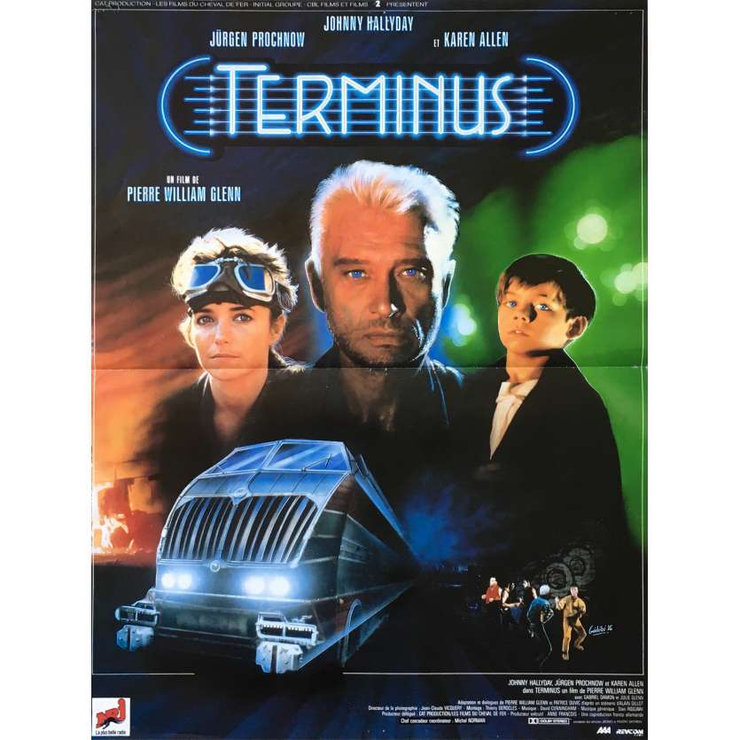 TERMINUS Affiche de film - 40x60 cm. - 1987 - Johnny Hallyday, Pierre-William Glenn