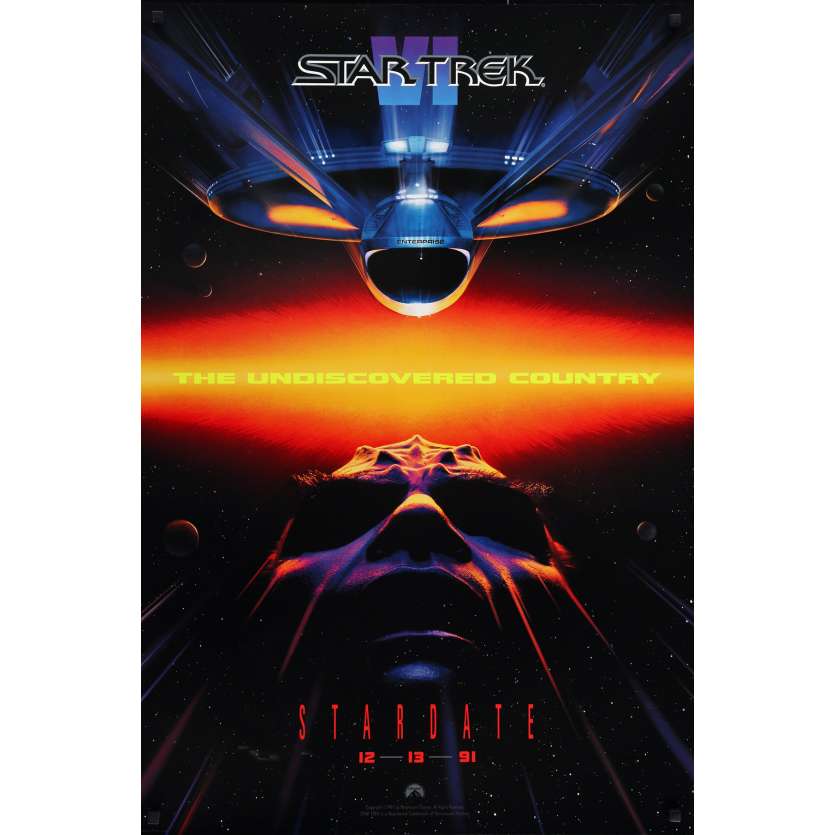 STAR TREK VI Affiche de film  - 69x102 cm. - 1991 - William Shatner, Nicholas Meyer
