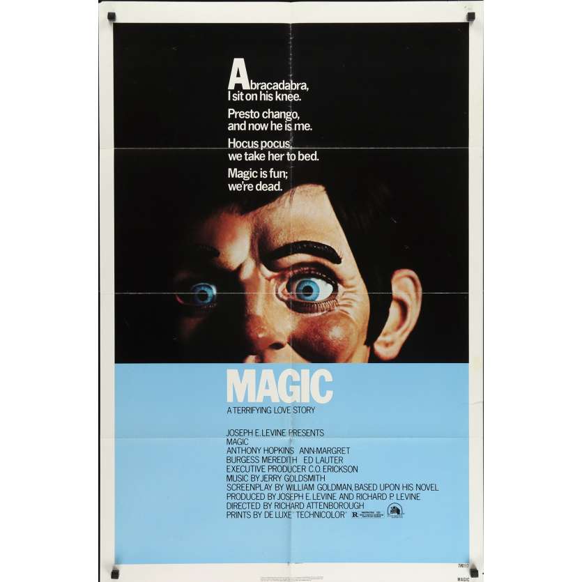 MAGIC Affiche de film - 69x102 cm. - 1978 - Anthony Hopkins, Richard Attenborough