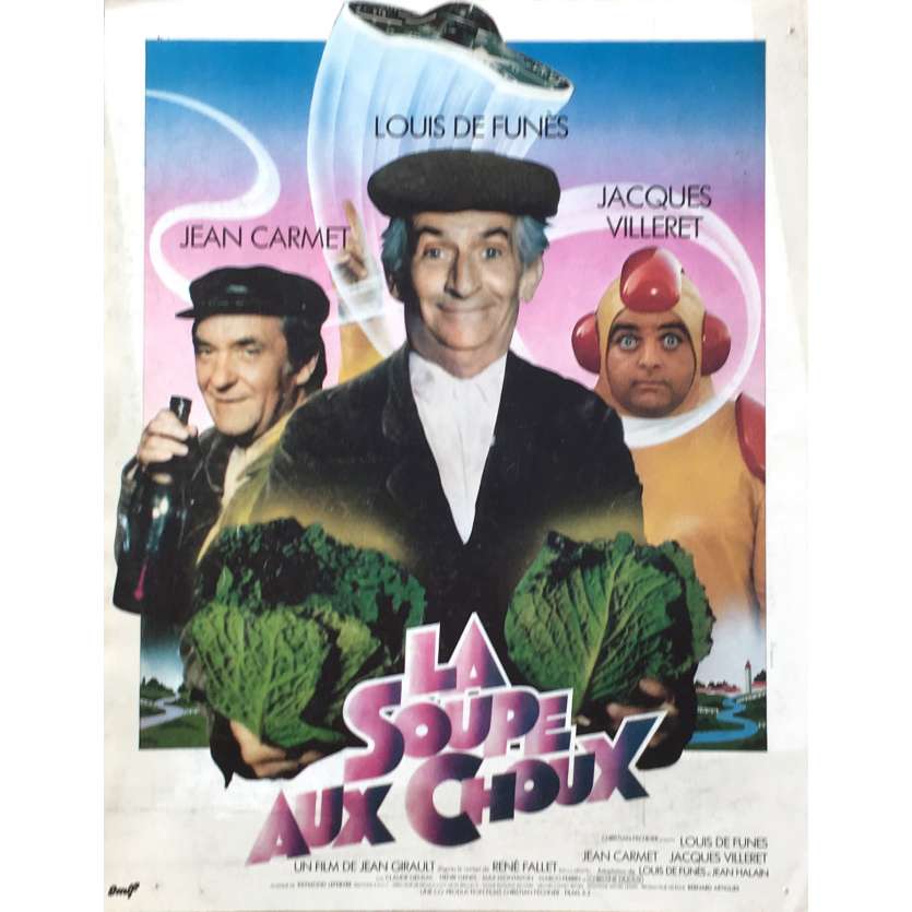 THE CABBAGE SOUP Original Herald  - 9x12 in. - 1981 - Jean Girault, Louis de Funes