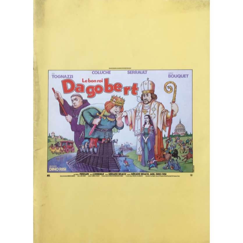 LE BON ROI DAGOBERT Original Pressbook - 9x12 in. - 1984 - Dino Risi, Coluche