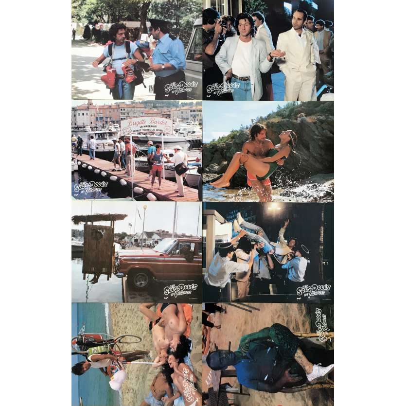 LES SOUS-DOUES EN VACANCES Photos de film x8 - 21x30 cm. - 1982 - Daniel Auteuil, Claude Zidi