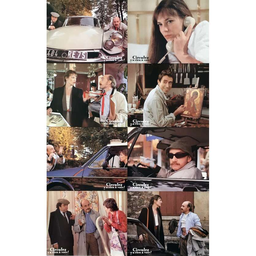 CIRCULEZ Y'A RIEN A VOIR Photos de film x8 - 21x30 cm. - 1983 - Jane Birkin, Patrice Leconte