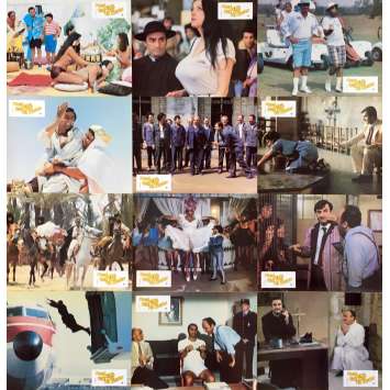 PLUS BEAU QUE MOI TU MEURS Original Lobby Cards x12 - 9x12 in. - 1982 - Philippe Clair, Aldo Maccione