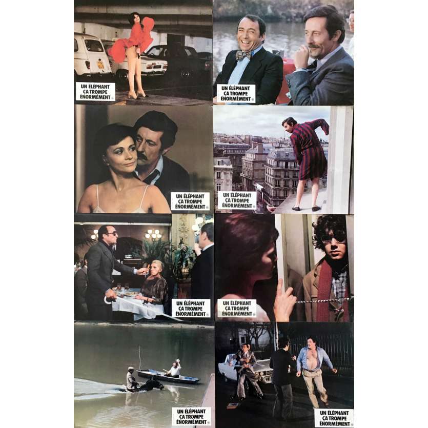 PARDON MON AFFAIRE Original Lobby Cards x8 - 9x12 in. - 1976 - Yves Robert, Jean Rochefort