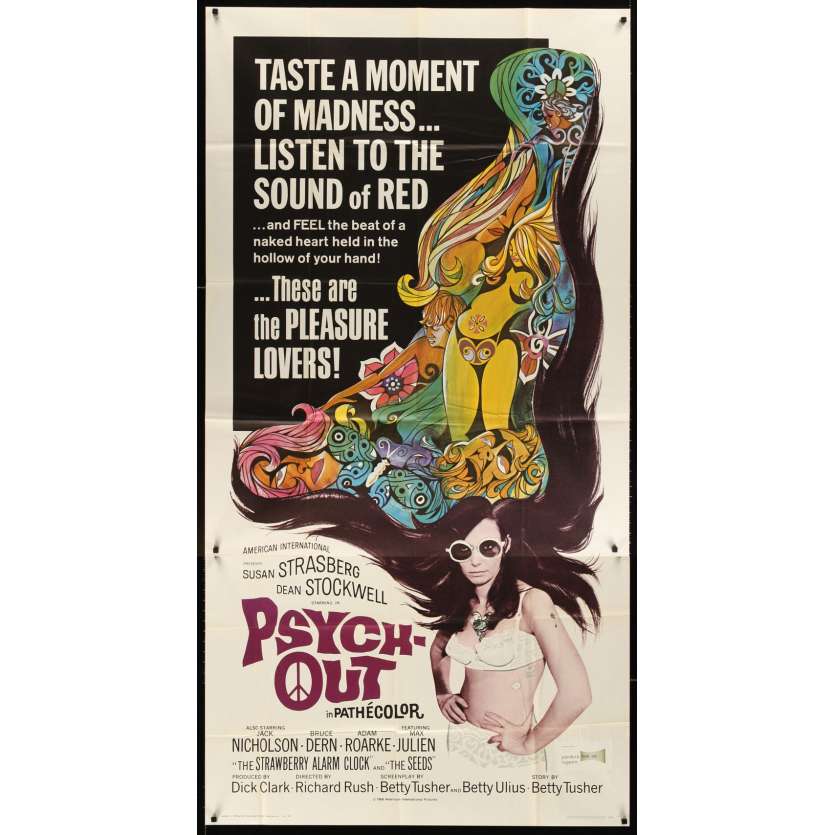 PSYCH-OUT 3sh '68 AIP, psychedelic drugs, sexy pleasure lover Susan Strasberg!