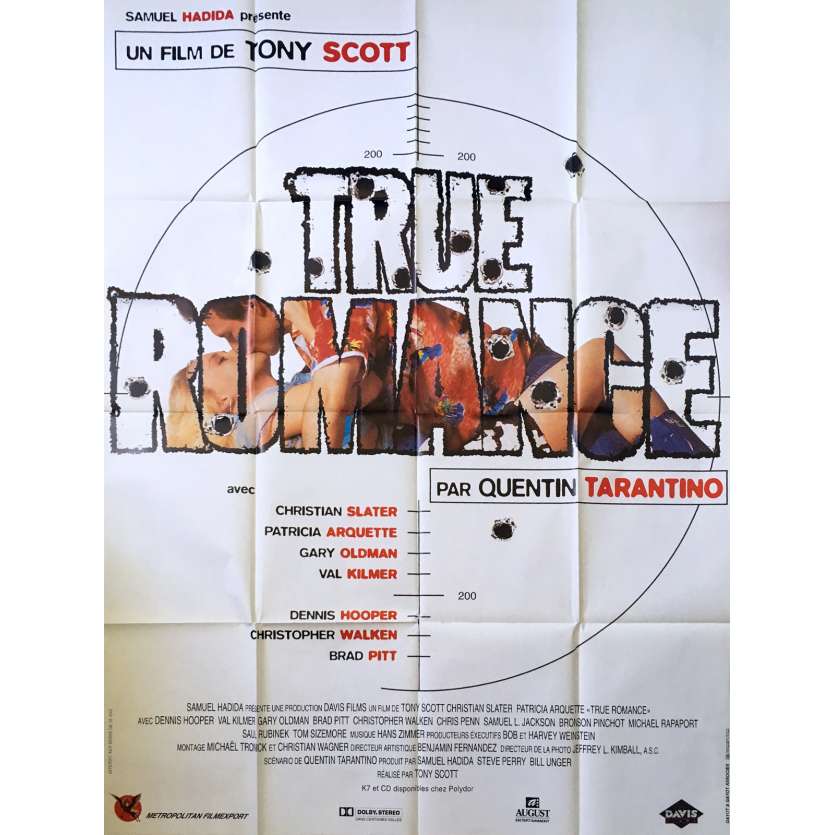TRUE ROMANCE French Movie Poster 47x63 '93 Tony Scott Quentin Tarantino