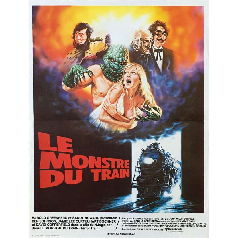LE MONSTRE DU TRAIN Affiche de film  - 40x60 cm. - 1980 - Jamie Lee Curtis, Roger Spottiswoode