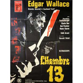 L'ATTAQUE DU FOURGON POSTAL - CHAMBRE 13 Affiche de film - 120x160 cm. - 1964 - Joachim Fuchsberger, Edgar Wallace