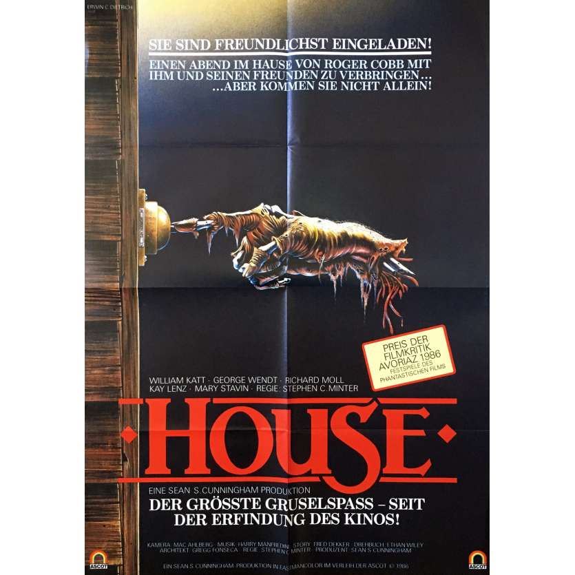 HOUSE Original Movie Poster  - 23x33 in. - 1984 - Steve Miner, William Katt