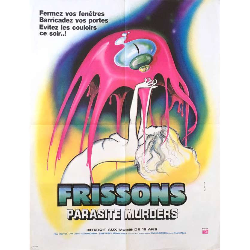 FRISSONS Affiche de film - 60x80 cm. - 1975 - Paul Hampton, David Cronenberg