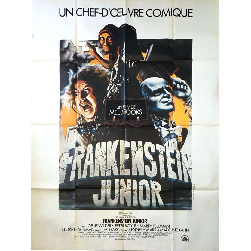 FRANKENSTEIN JUNIOR Affiche de film 120x160 cm - 1974 - Gene Wilder, Mel Brooks 