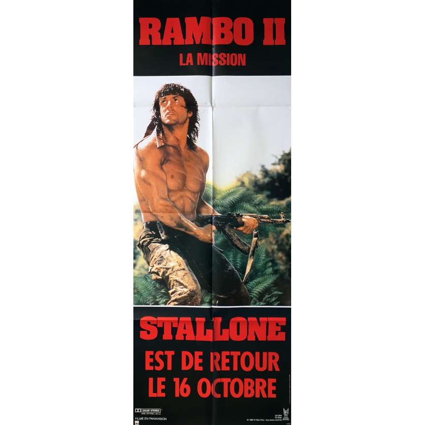 RAMBO - FIRST BLOOD PART II Original Movie Poster - 23x63 in. - 1985 - George P. Cosmatos, Sylvester Stallone
