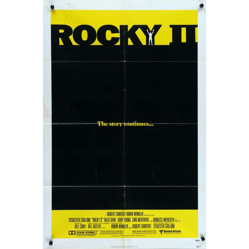 ROCKY II Original Movie Poster - 27x40 in. - 1979 - Sylvester Stallone, Carl Weathers