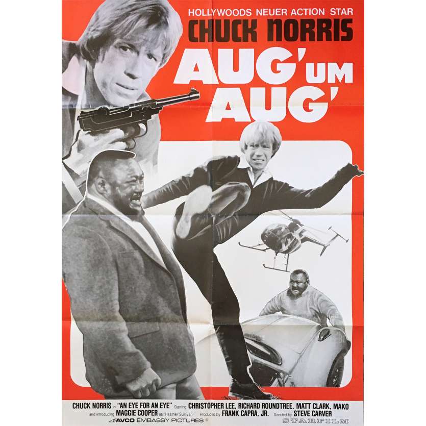 AN EYE FOR AN EYE Original Movie Poster  - 23x33 in. - 1981 - Steve Carver, Chuck Norris
