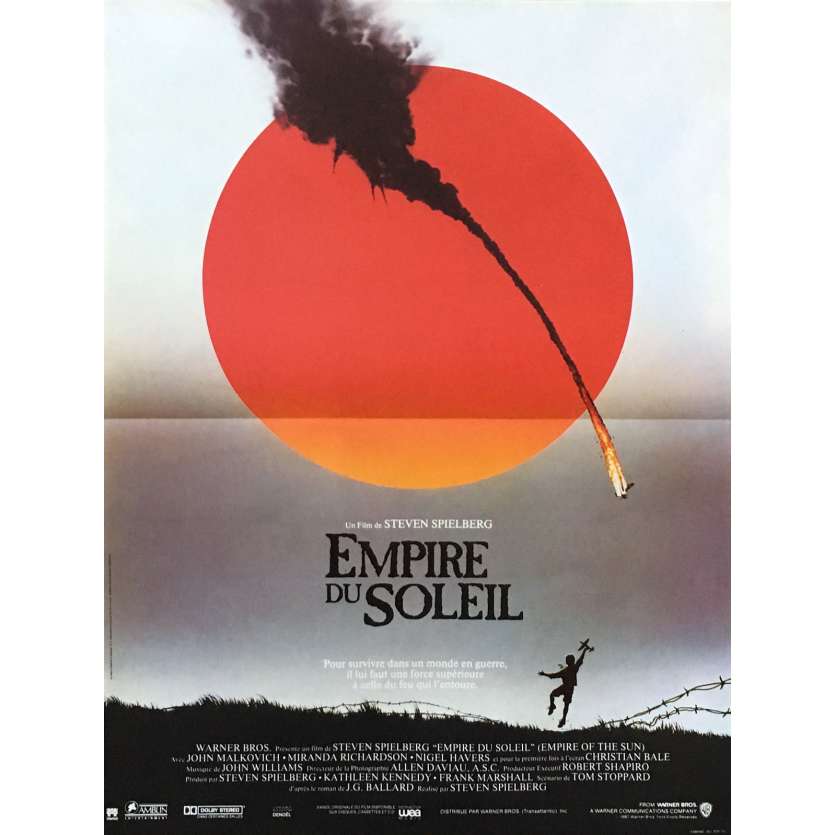 L'EMPIRE DU SOLEIL Affiche de film - 40x60 cm. - 1987 - Christian Bale, Steven Spielberg