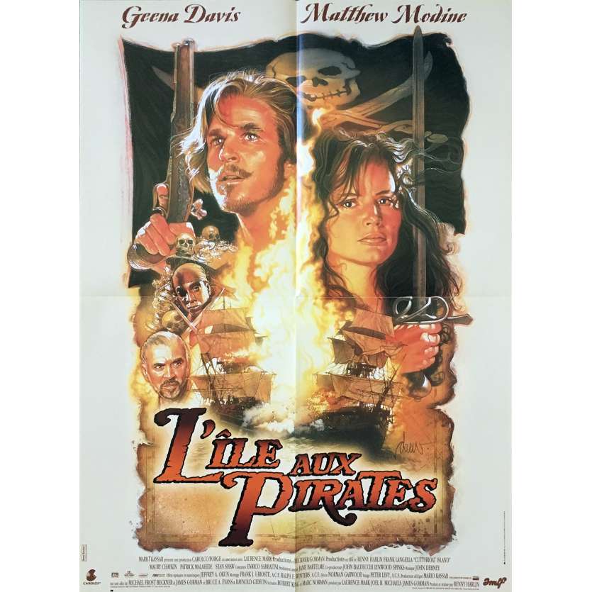 CUTTHROAT ISLAND Original Movie Poster - 23x32 in. - 1995 - Renny Harlin, Geena Davis