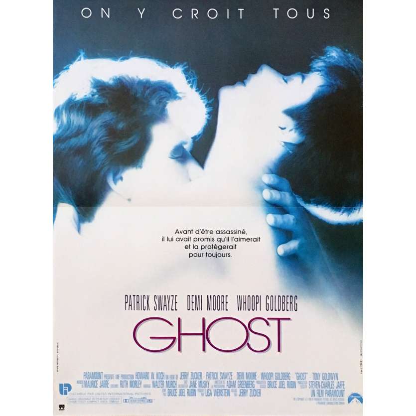 GHOST Affiche de film  - 40x60 cm. - 1990 - Patrick Swayze, Demi Moore, Jerry Zucker