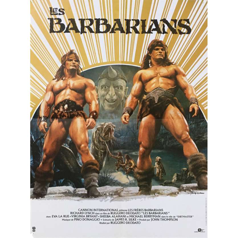 THE BARBARIANS Original Movie Poster  - 15x21 in. - 1987 - Ruggero Deodato, David Paul