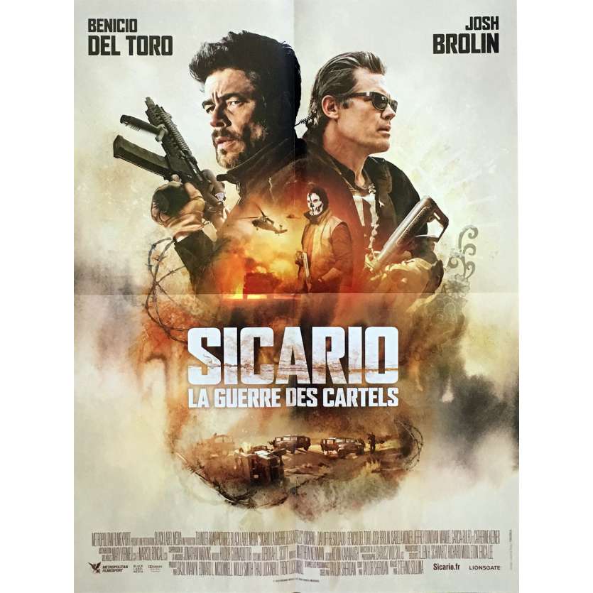 SICARIO DAY OF THE SOLDADO Original Movie Poster  - 15x21 in. - 2018 - Stefano Sollima, Benicio Del Toro