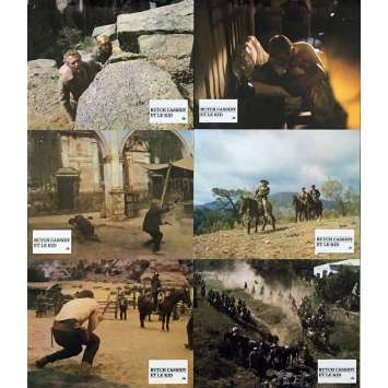 BUTCH CASSIDY AND THE SUNDANCE KID Original Lobby Cards x6 - 9x12 in. - R1970 - George Roy Hill, Paul Newman, Robert Redford
