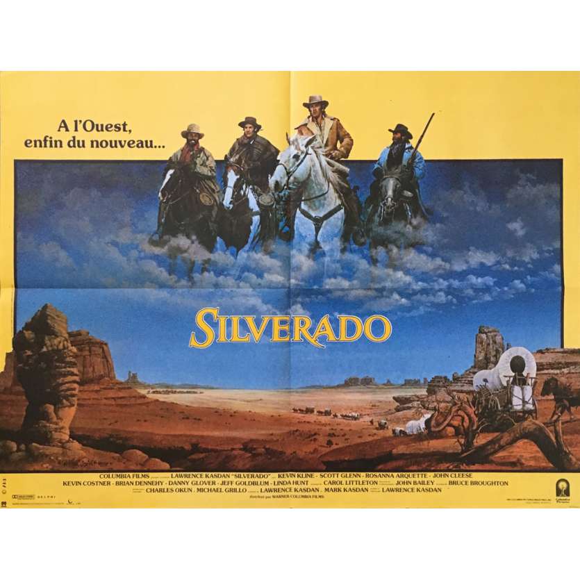 SILVERADO Original Movie Poster  - 23x32 in. - 1985 - Lawrence Kasdan, Kevin Costner