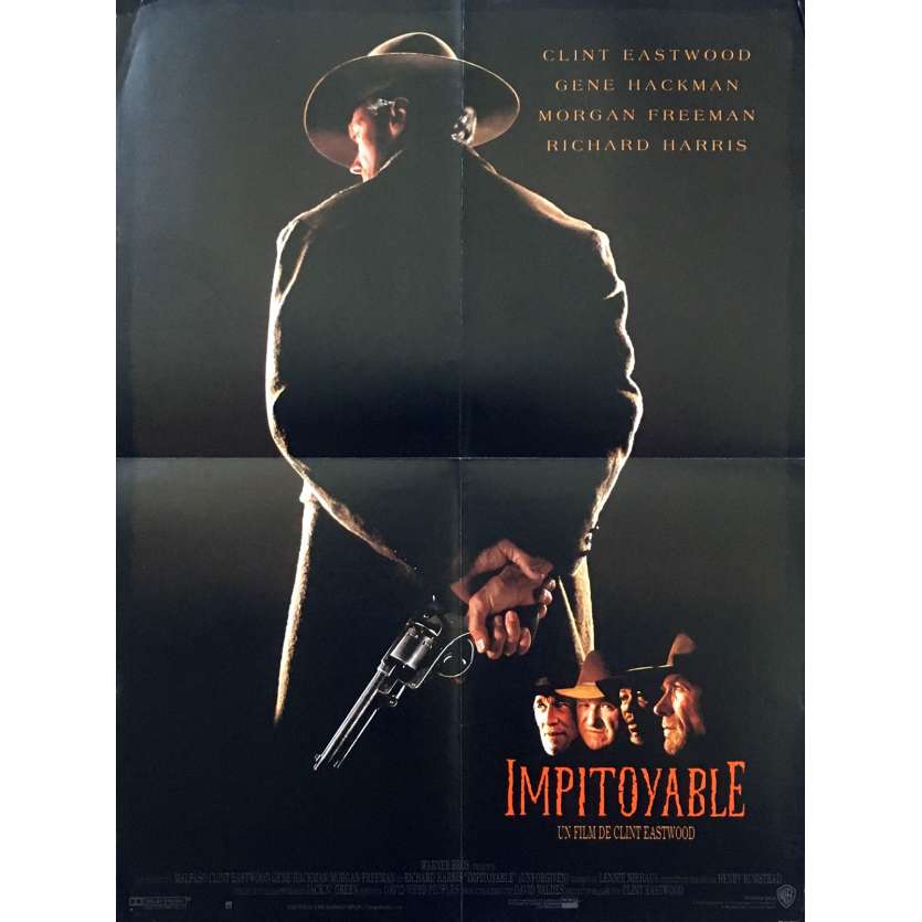 UNFORGIVEN Original Movie Poster  - 15x21 in. - 1992 - Clint Eastwood, Gene Hackman
