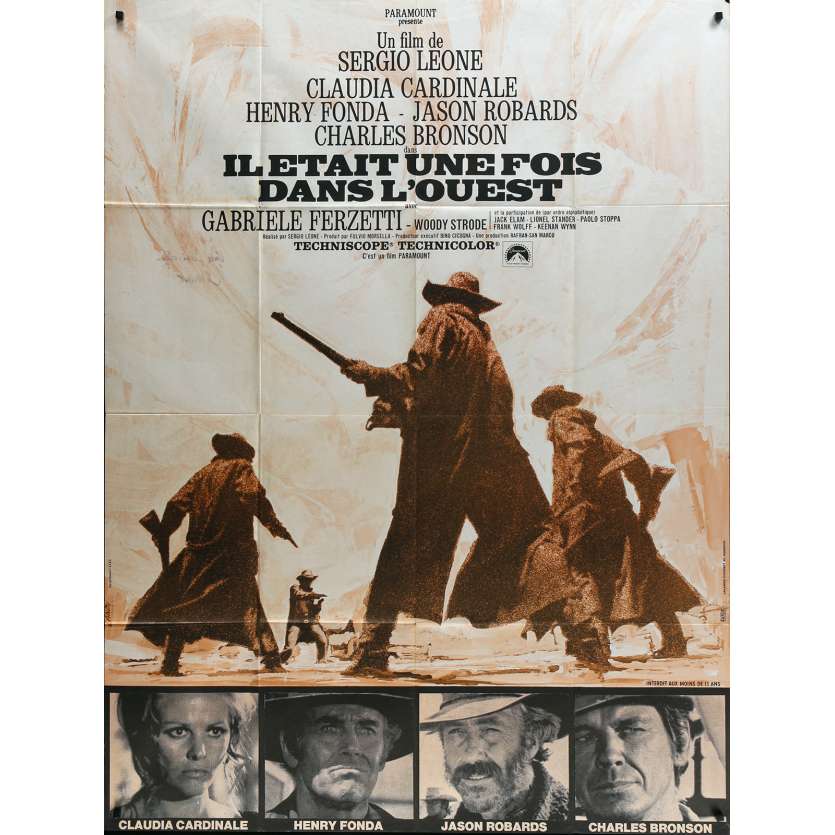 IL ETAIT UNE FOIS DANS L'OUEST Affiche de film - 120x160 cm. - 1968 - Henry Fonda, Sergio Leone