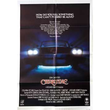 CHRISTINE Affiche de film US -1983 - John Carpenter, Stephen King CHRISTINE Affiche de film US -1983 - John Carpenter, Stephen King