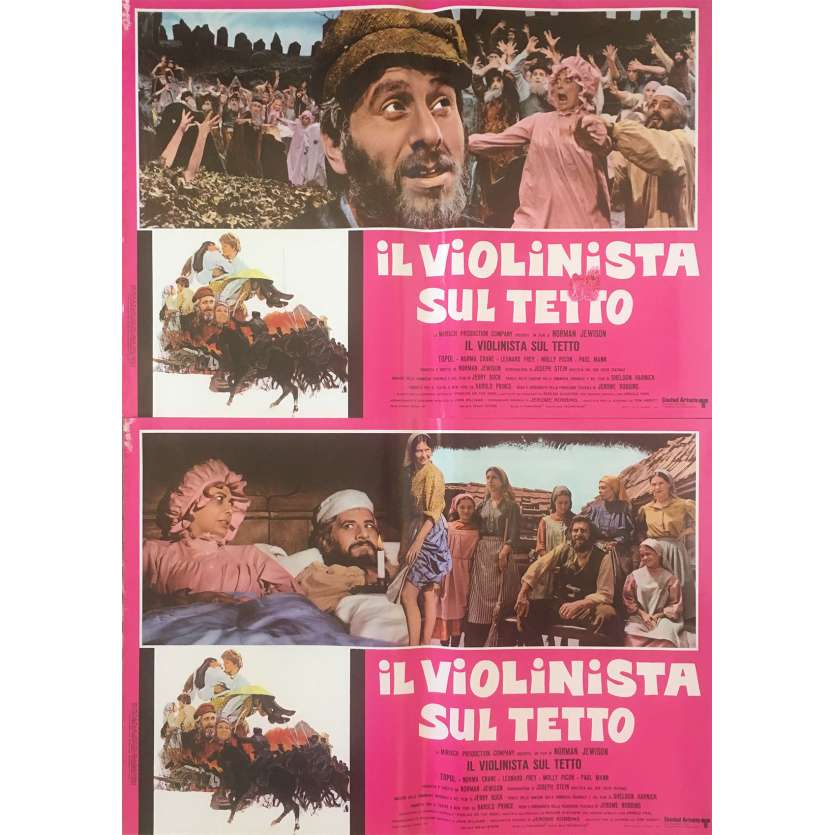 UN VIOLON SUR LE TOIT Photobustas x12 - 46x64 cm. - 1971 - Topol, Norman Jewison