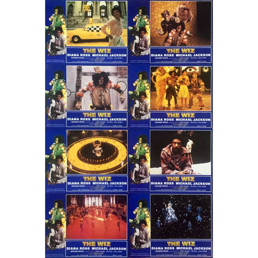 THE WIZ Original Lobby Cards x8 - 9x12 in. - 1978 - Sidney Lumet, Michael Jackson