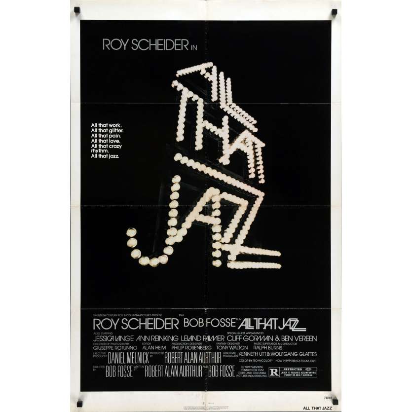 ALL THAT JAZZ Original Movie Poster - 27x40 in. - 1979 - Bob Fosse, Roy Sheider