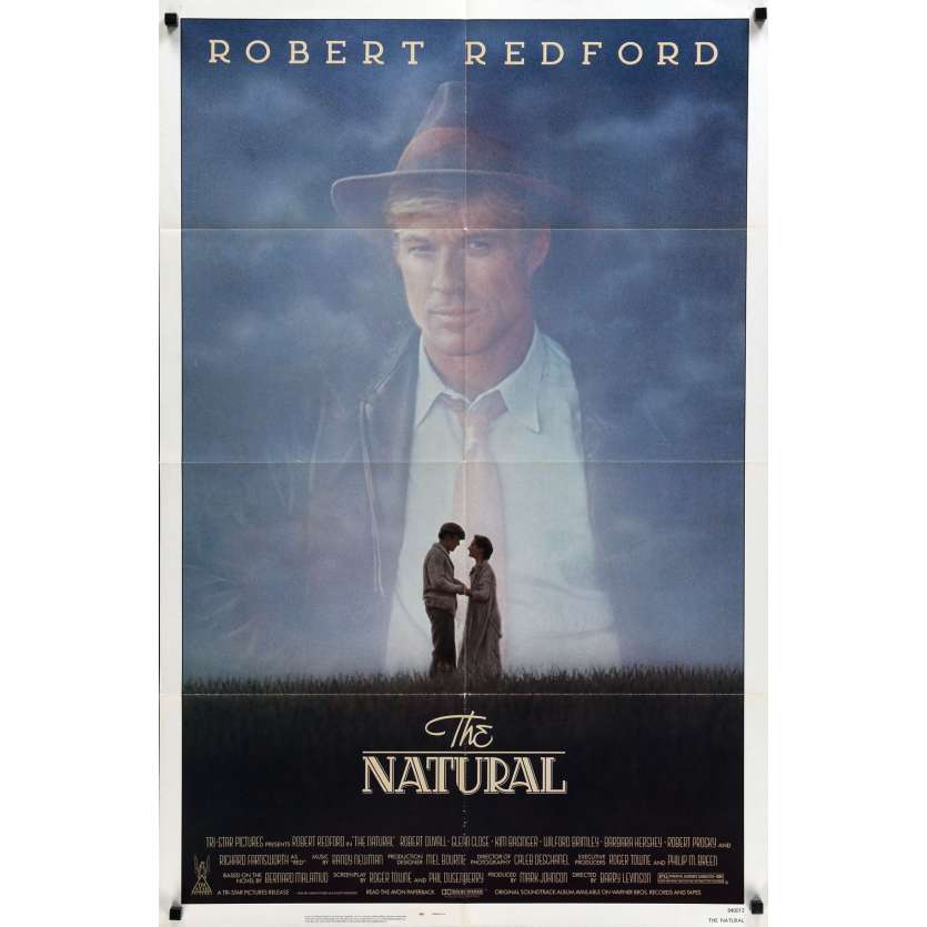 THE NATURAL Original Movie Poster - 27x40 in. - 1984 - Barry Levinson, Robert Redford