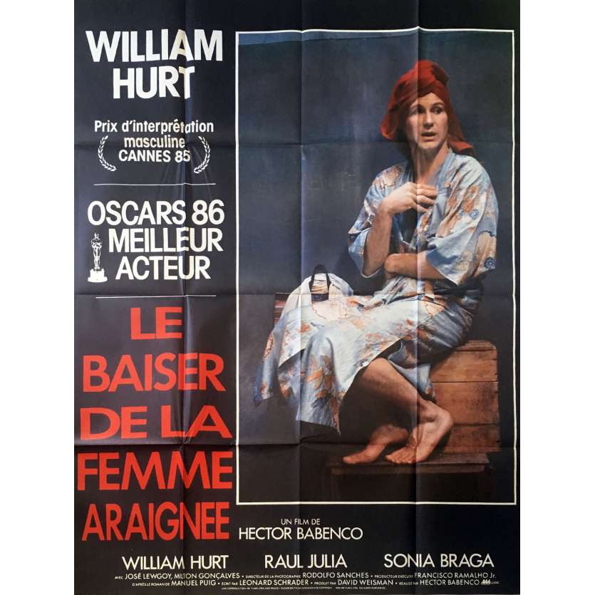 LE BAISER DE LA FEMME ARAIGNEE Affiche de film  - 120x160 cm. - 1985 - William Hurt, Raul Julia