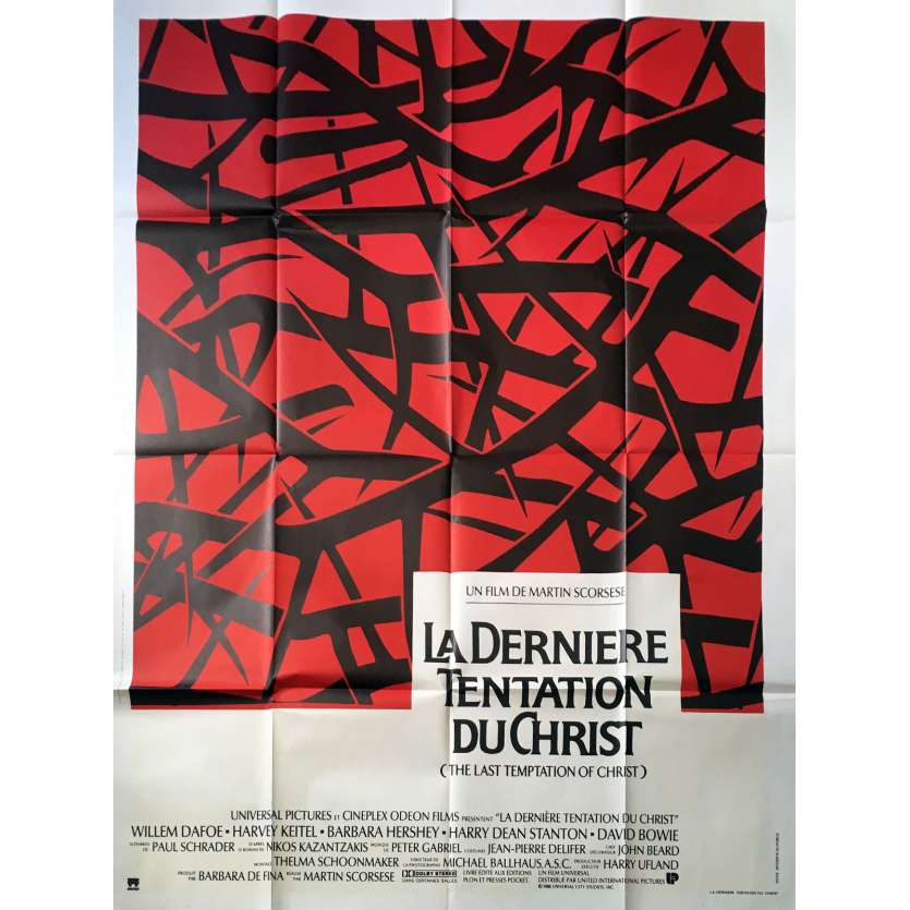 LA DERNIERE TENTATION DU CHRIST Affiche de film - 120x160 cm. - 1988 - Willem Dafoe, Martin Scorsese