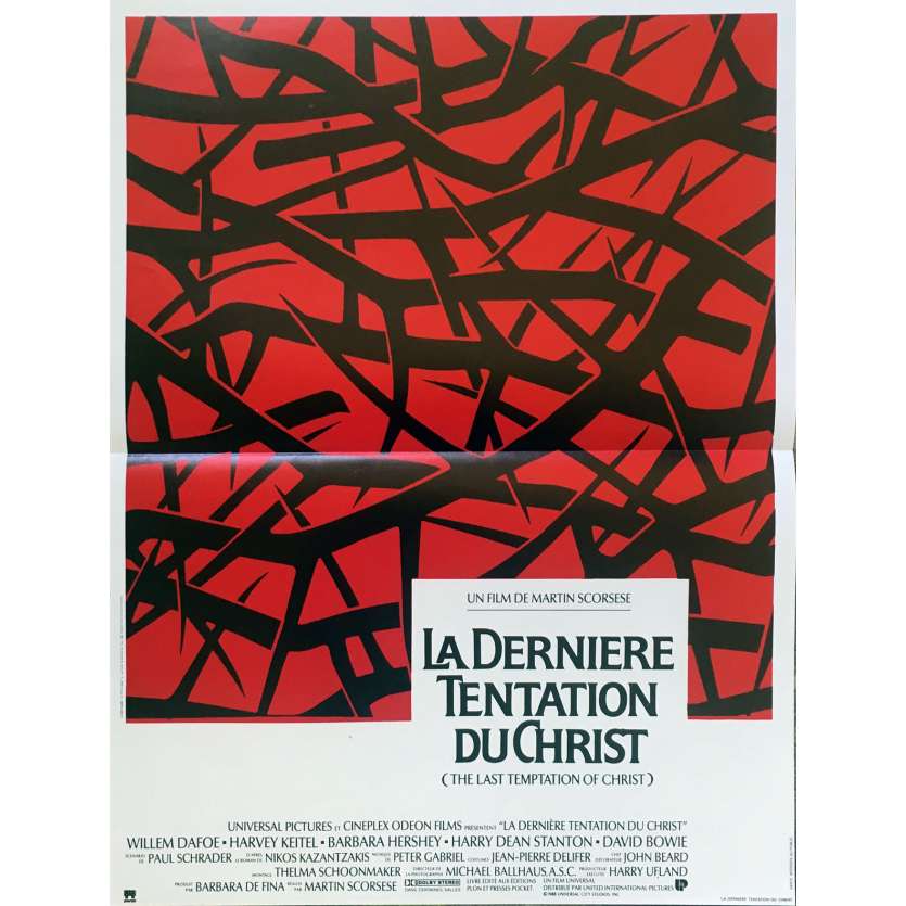 LA DERNIERE TENTATION DU CHRIST Affiche de film  - 40x60 cm. - 1988 - Willem Dafoe, Martin Scorsese