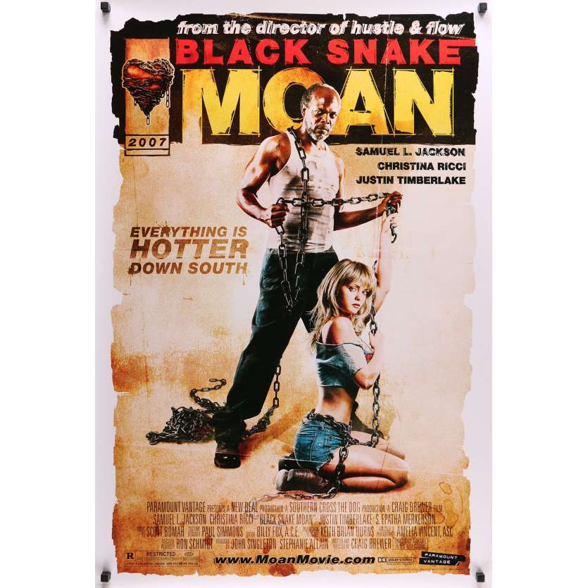 BLACK SNAKE MOAN Original Movie Poster - 27x40 in. - 2006 - Craig Brewer, Christina Ricci